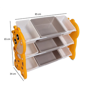 Storage Rack with Plastic Baskets