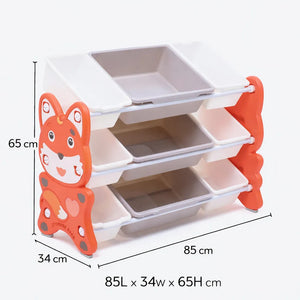 Storage Rack with Plastic Baskets