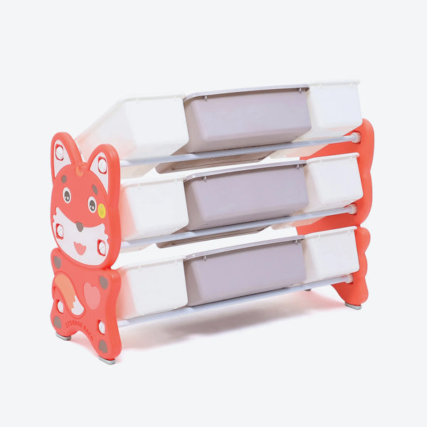 Storage Rack with Plastic Baskets