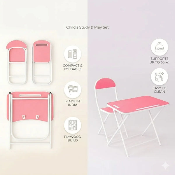 Kids Foldable Desk & Chair Set