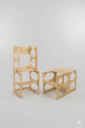 Convertible Kids Table Chair & Step Ladder (3-8 Yrs)