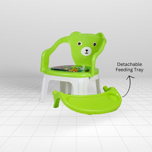 Kids Chair With Cushion Seat Green