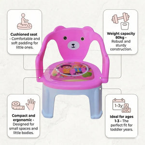 Kids Chair With Cushion Seat Green