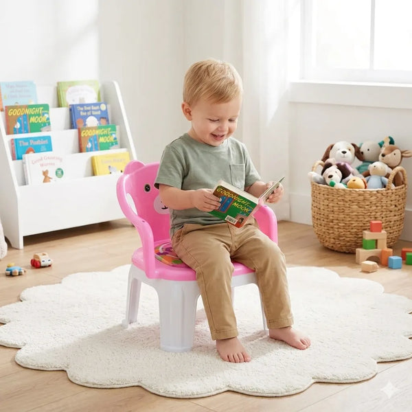 Kids Chair With Cushion Seat Green