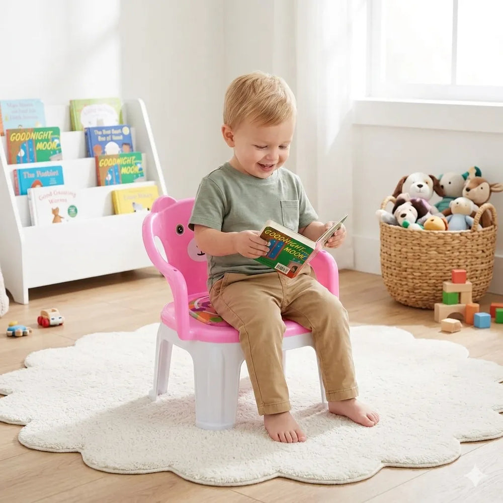 Kids Chair With Cushion Seat Green
