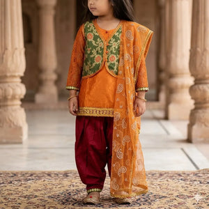 Kurta Patiala Jacket Dupatta Set