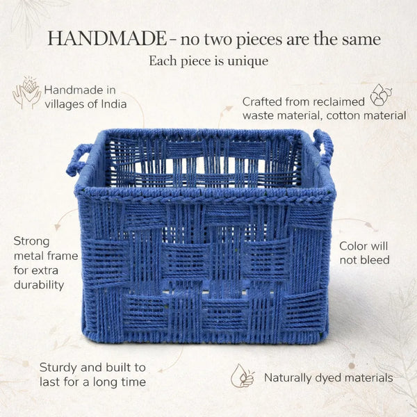 Square Cotton Basket - Large