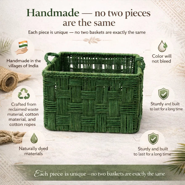 Square Cotton Basket - Large