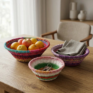 Round Cotton Basket Set