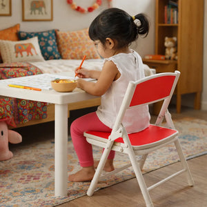 Foldable Chair for Kids Orange Red