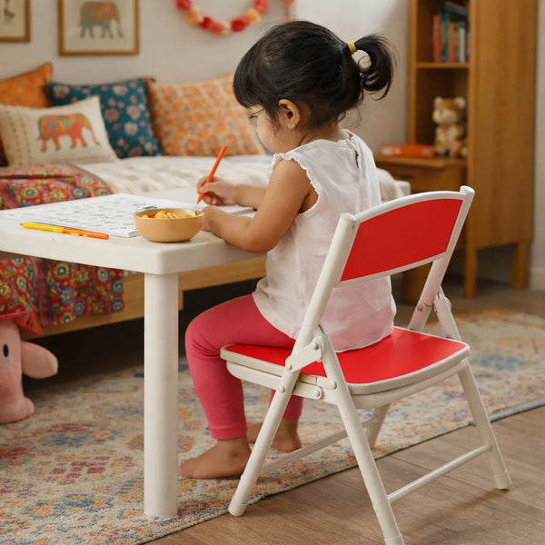 Foldable Chair for Kids Orange Red