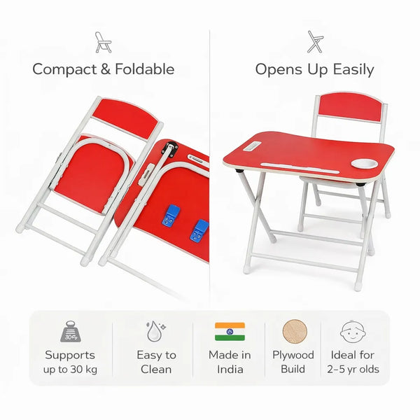 Tiny Tots Foldable Desk & Chair Set