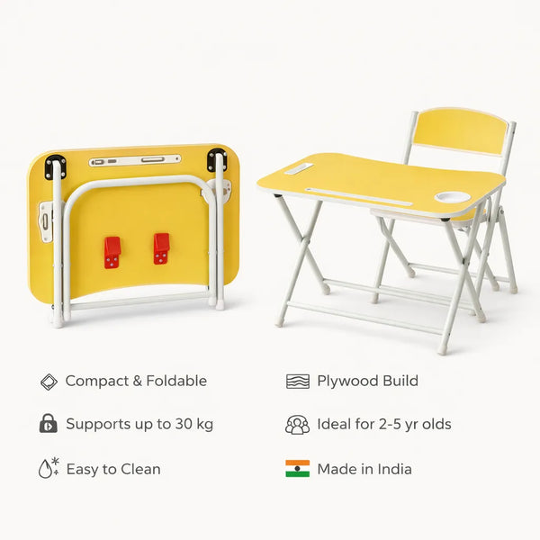 Tiny Tots Foldable Desk & Chair Set