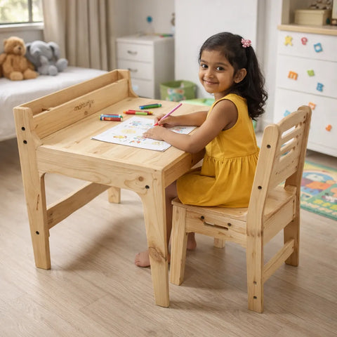 PineWood Table Chair Set (2-10 yrs)