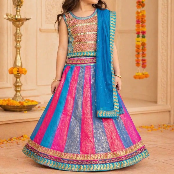 Festive Wear 3 Piece Lehenga Choli Set 3-4 Years