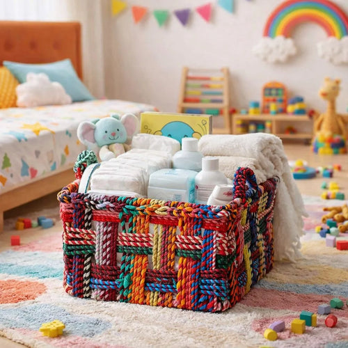 Square Cotton Basket - Large