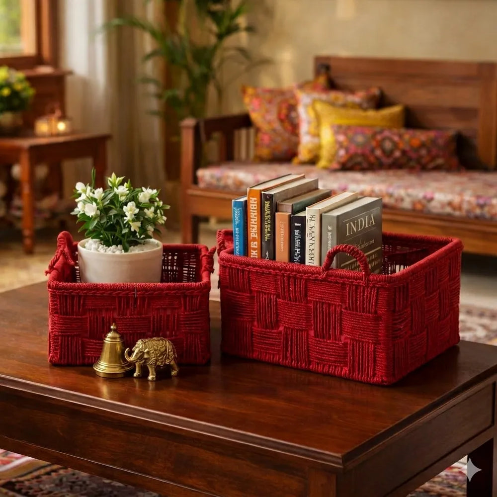 Square Cotton Basket Set