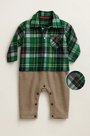 Little Explorer Check Romper
