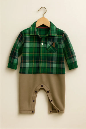 Little Explorer Check Romper
