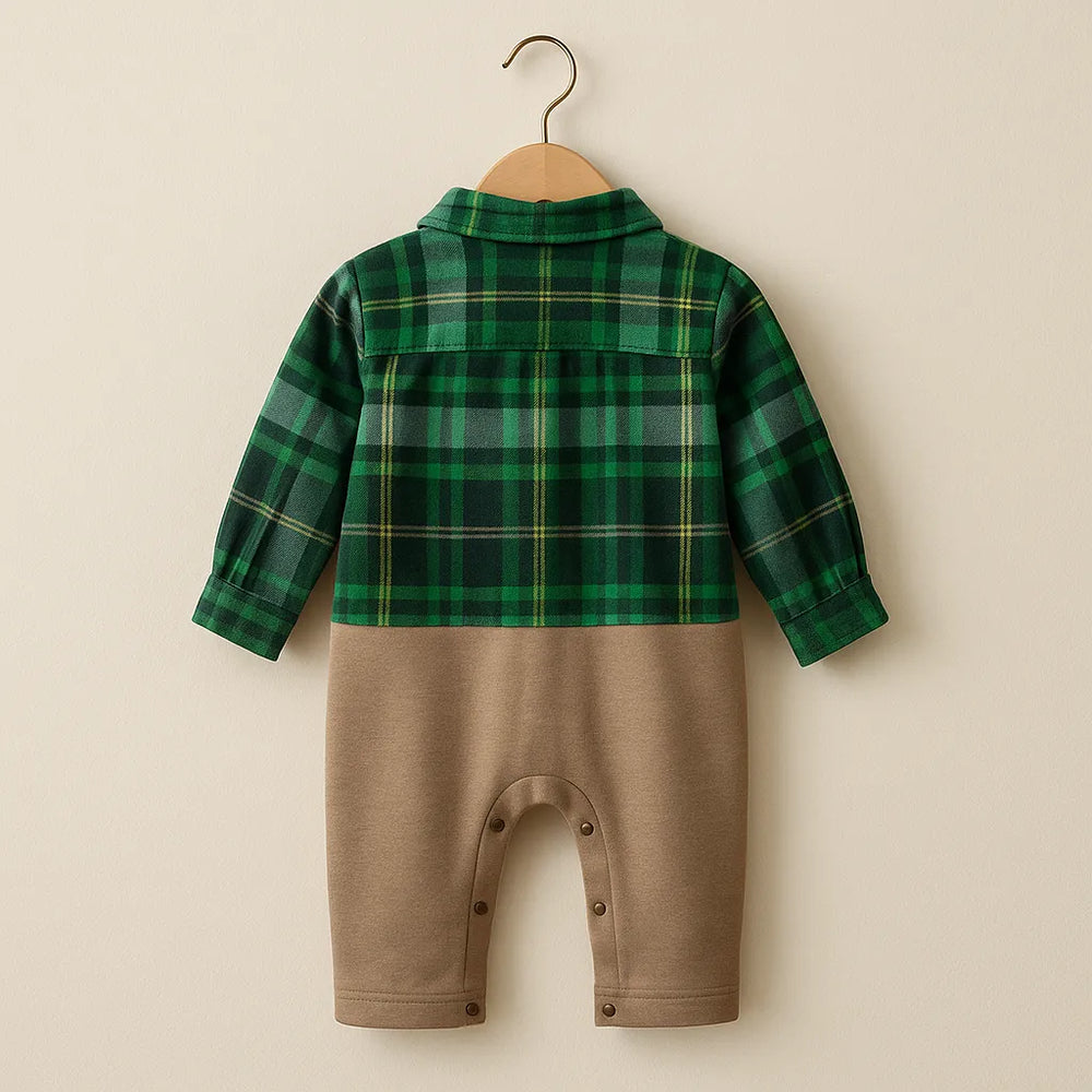 Little Explorer Check Romper