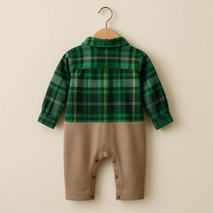 Little Explorer Check Romper