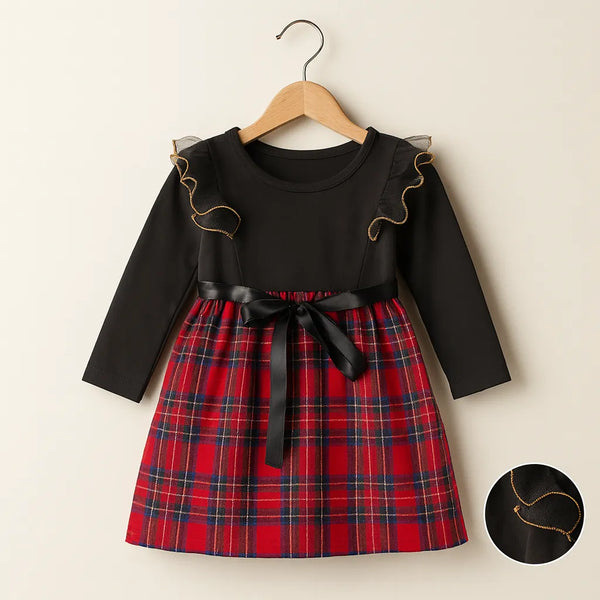 Crimson Check Frock