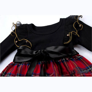 Black Red Knee Length Dress 4-5 Years