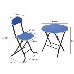 Round Foldable Desk & Chair Set