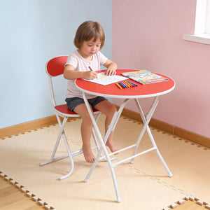Round Foldable Desk & Chair Set
