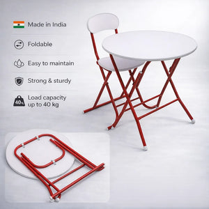 Round Foldable Desk & Chair Set