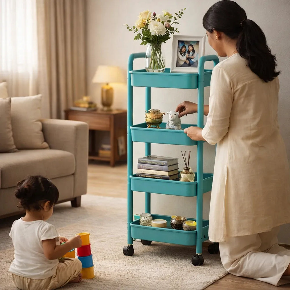 Sleek Storage 4-Layer Trolley