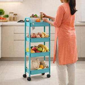 Sleek Storage 4-Layer Trolley