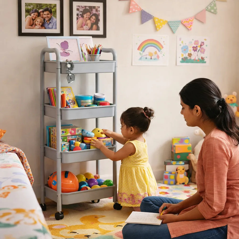 Sleek Storage 4-Layer Trolley