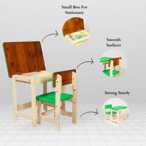 Tiny Tots Wooden Desk & Chair Set