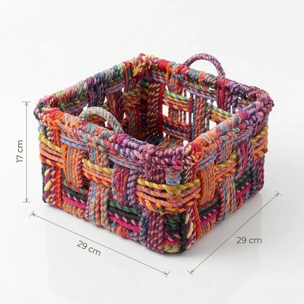 Square Cotton Basket - Small