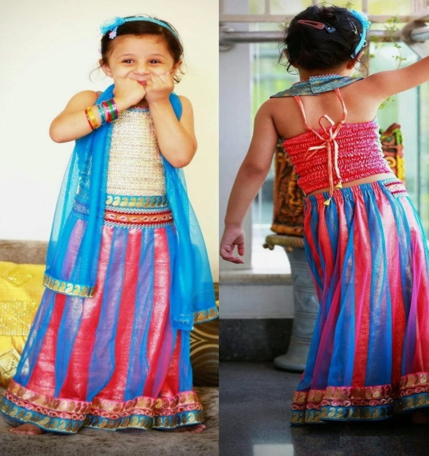 Festive Wear 3 Piece Lehenga Choli Set 3-4 Years