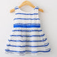 Neon Blue Cotton Party Dress 5-6 Years