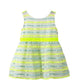 Neon Lime Cotton Party Dress 3-7 Years