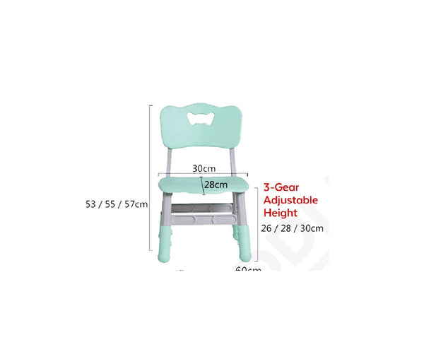 Height Adjustable Chair Green (1-9 yrs)