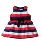 Red Blue Striped Dress Frock 4-5 Years