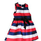 Red Blue Striped Dress Frock 4-5 Years