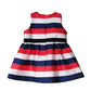 Red Blue Striped Dress Frock 4-5 Years