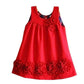 Red Flower Birthday Woolen Dress 7-8 Years