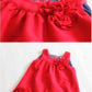 Red Flower Birthday Woolen Dress 7-8 Years