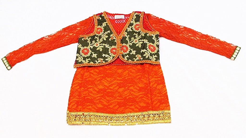 Red Girl's Cotton Salwar Suit 6-7 Years