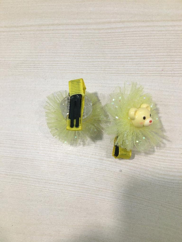 Yellow Glitter Clips