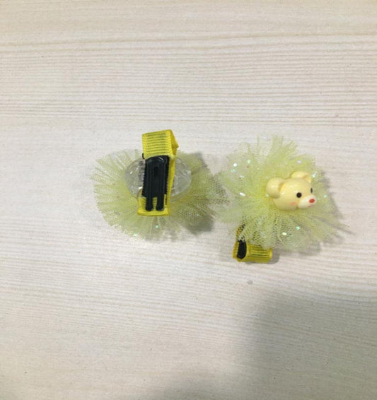 Yellow Glitter Clips