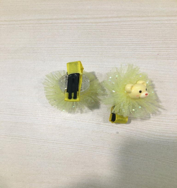 Yellow Glitter Clips