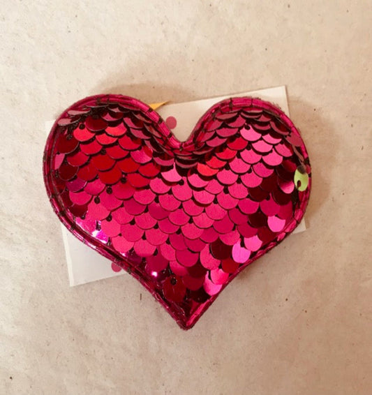Heart Hair Clip Red