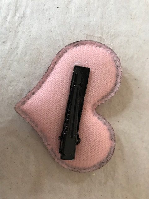Heart Hair Clip Red